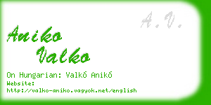 aniko valko business card